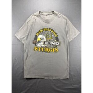 Vintage 2001 Harley Davidson Sturgis Men's M 61st Annual Black Hills, SD Eagle